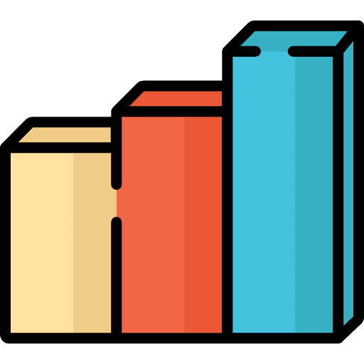 Bar chart graphic stats business and finance icon