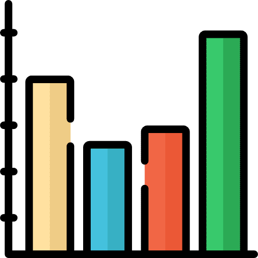 Bar chart statistics seo and web stats icon