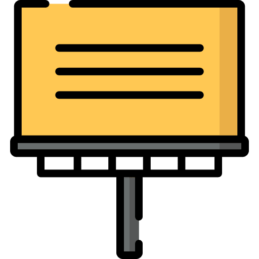 Billboard buildings poster marketing icon Billboard buildings poster marketing icon