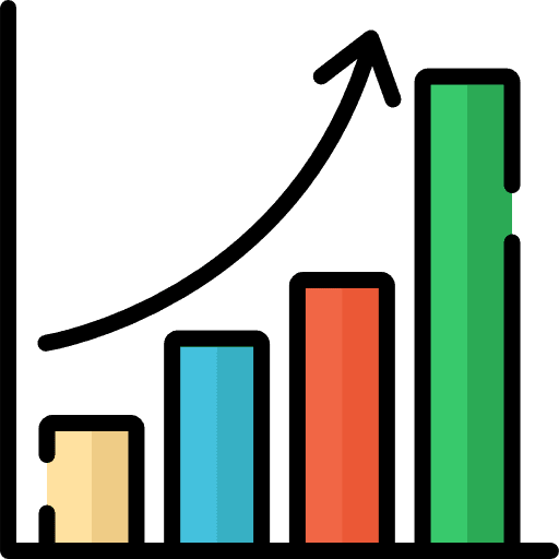 Profits analytics profits bar chart icon
