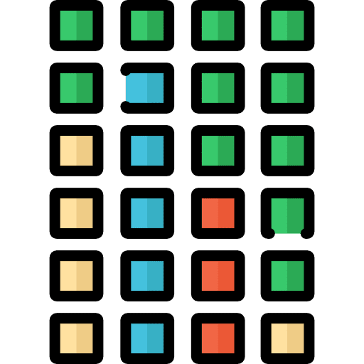 Squares grids format writing icon