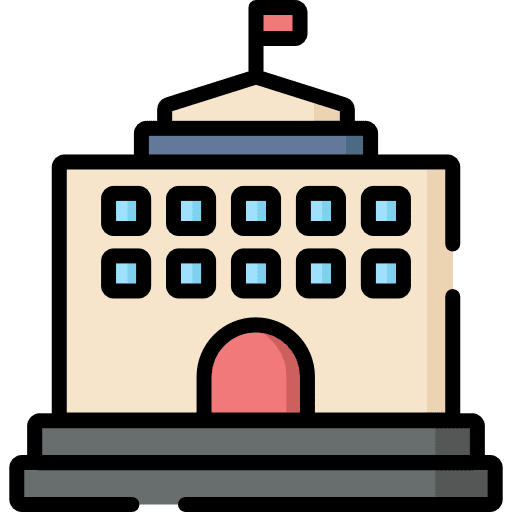 University buildings classroom education icon University buildings classroom education icon