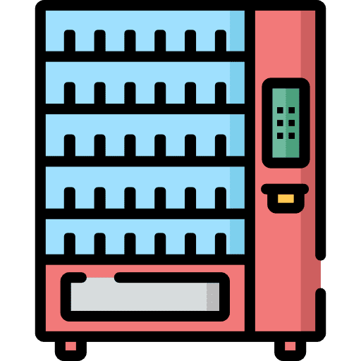 Vending machine food and restaurant food drinks icon Vending machine food and restaurant food drinks icon