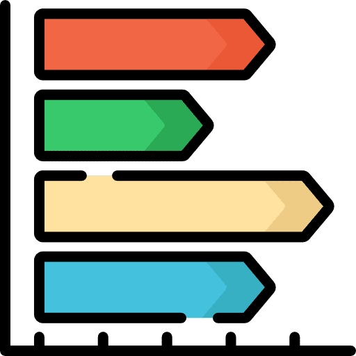 Bar chart graph stats horizontal icon Bar chart graph stats horizontal icon