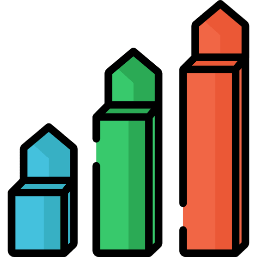 Bar chart seo and web stats business and finance icon Bar chart seo and web stats business and finance icon