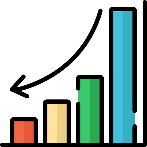 Loss profits business bar chart icon Loss profits business bar chart icon