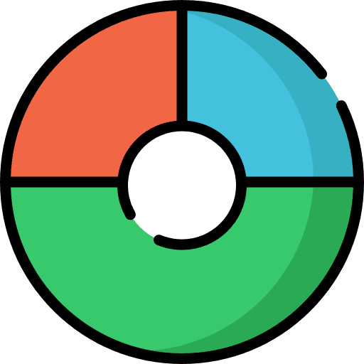 Pie chart business seo and web finances icon Pie chart business seo and web finances icon