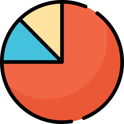 Pie chart marketing seo and web graphical icon Pie chart marketing seo and web graphical icon