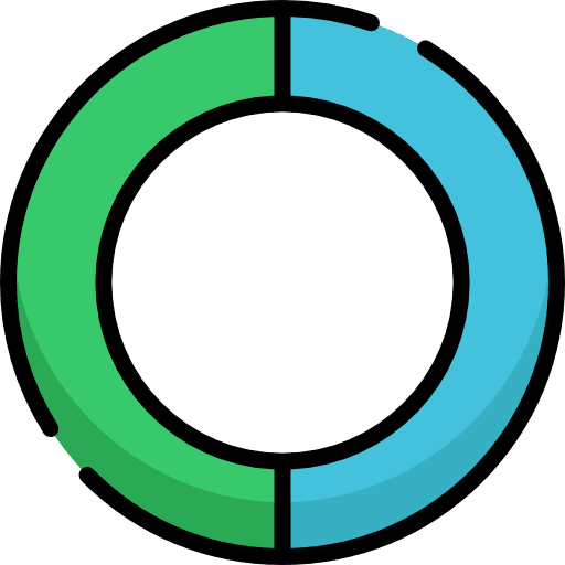 Pie chart statistics business finances icon Pie chart statistics business finances icon