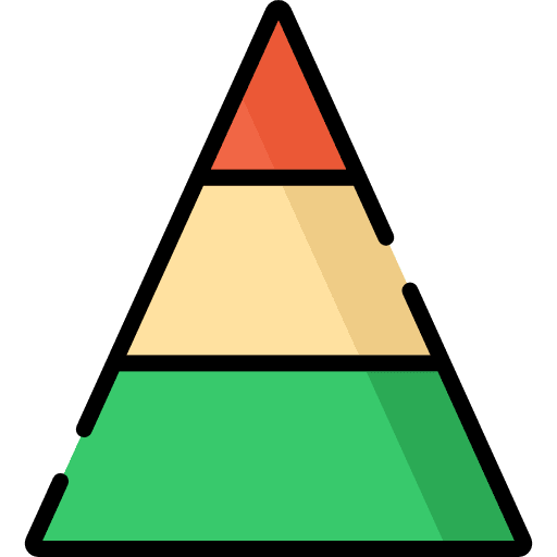 Pyramid chart graphic statistics seo and web icon Pyramid chart graphic statistics seo and web icon
