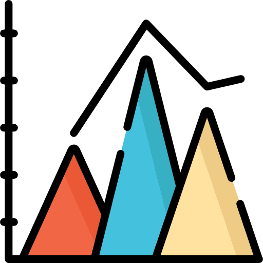 Pyramid chart seo and web stats business icon Pyramid chart seo and web stats business icon