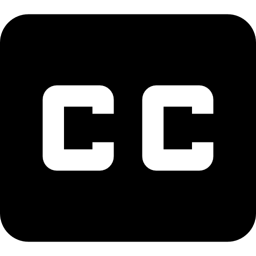Closed caption video ui logo icon