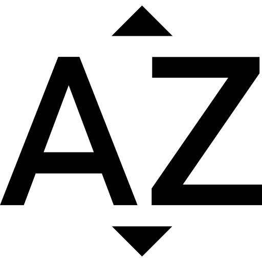 Sort ordering letter az icon