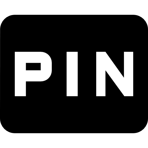 Pin pin code passkey security icon