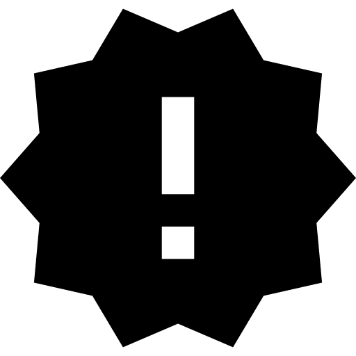 New sign warning alert icon