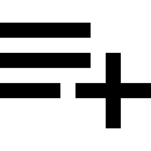 Playlist music add playlist icon