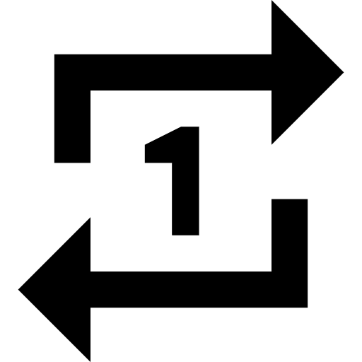 Repeat interface arrows direction icon