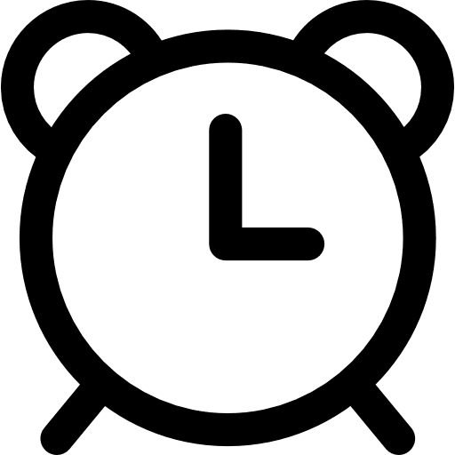 Alarm time and date clock timer icon Alarm time and date clock timer icon