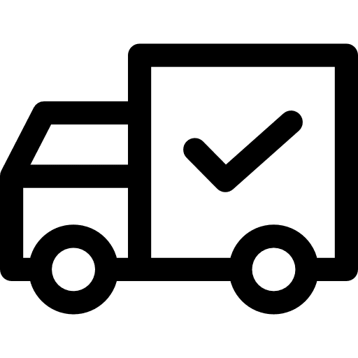 Delivered transport cargo truck shipping and delivery icon