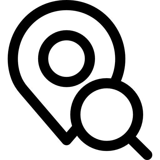 Location map point pin placeholder icon