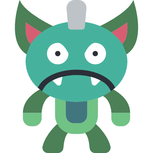 Monster fear terror spooky icon