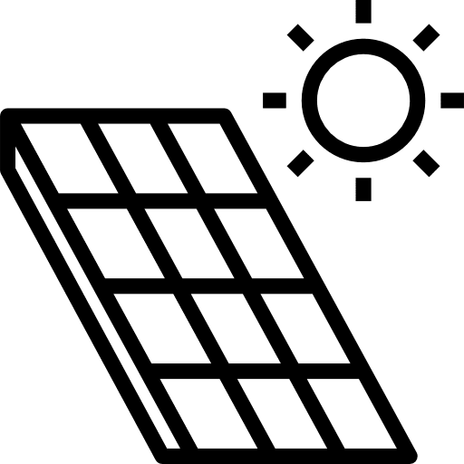 Solar panel ecology and environment solar panel technology icon