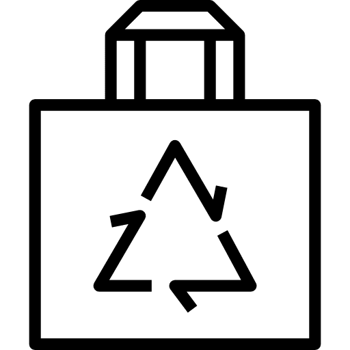 Recycle bag recycled commerce and shopping eco bag icon