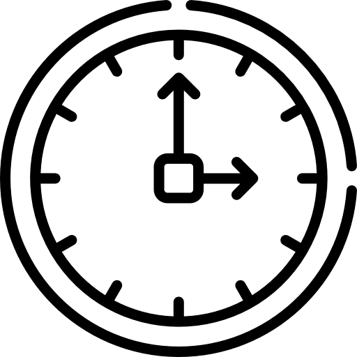 Clock rounded tool round icon