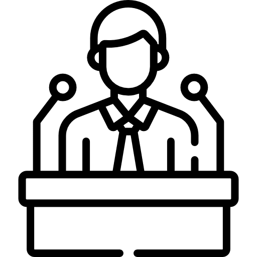 Employee speaker employee worker icon