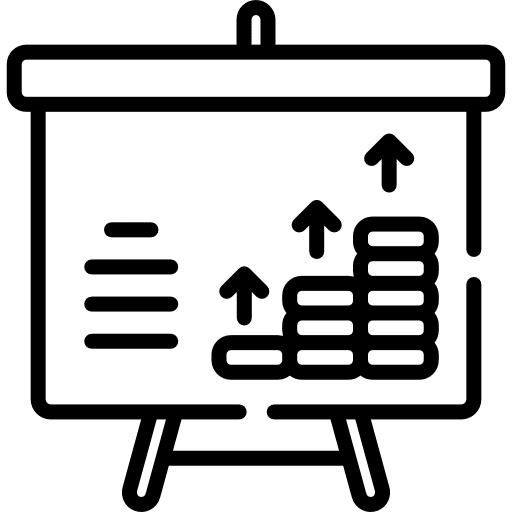 Growth chart report commerce and shopping icon