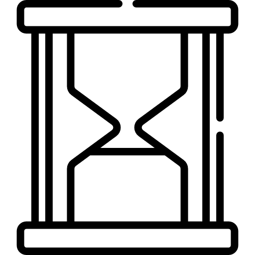 Hourglass clock tools and utensils waiting icon