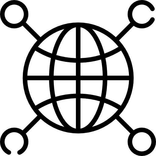 Networking network reach worldwide icon