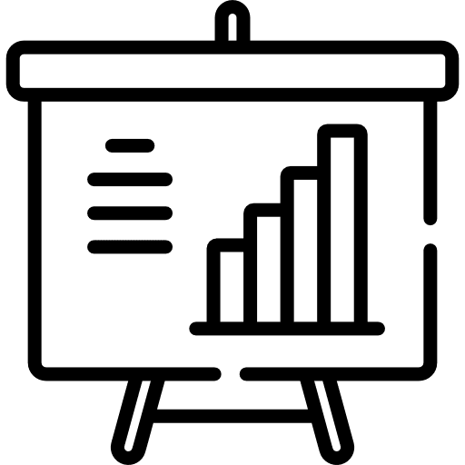 Presentation presentation loupe seo and web icon