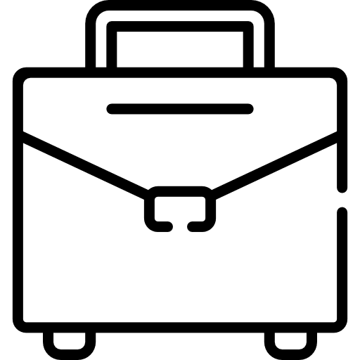 Briefcase portfolio business bag icon