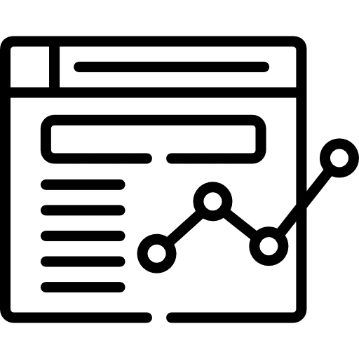 Browser business and finance graphic statistics icon