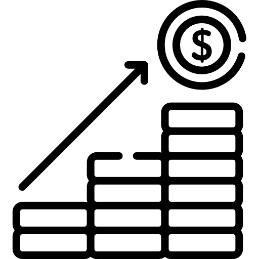 Increase growth sales marketing business and finance icon