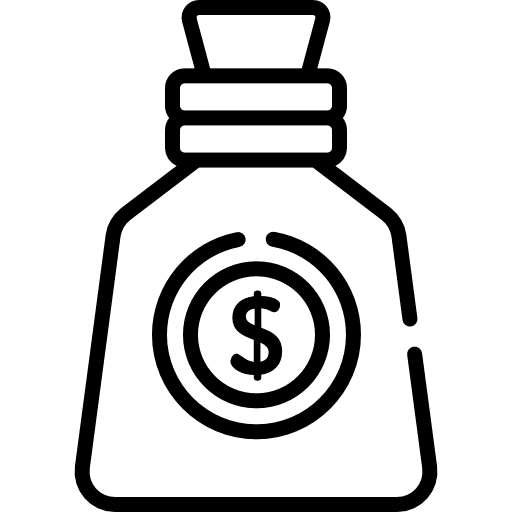 Money bag dollar symbol business and finance currency icon