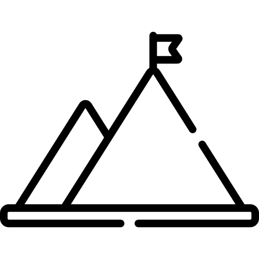 Mountain landscape business and finance goal icon