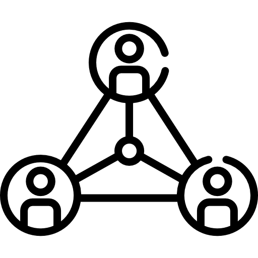 Networking connection business third party icon