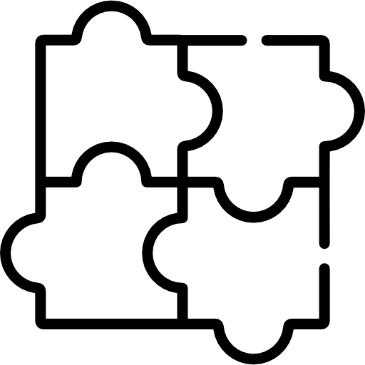 Puzzle jigsaw kid and baby gaming icon