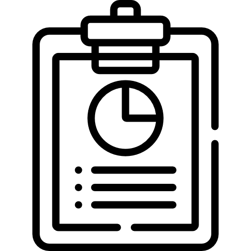 Clipboard chart financial graphic icon