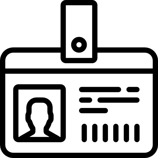 Id card id card credential about person icon