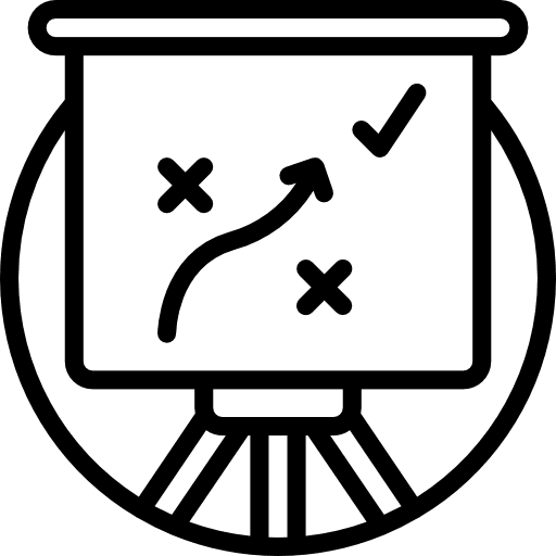 Strategy planning strategy sport icon