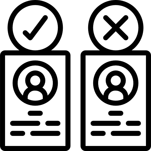 Candidates search work seo and web icon