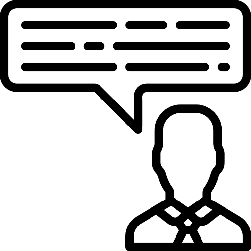 Conversation chatting man user icon