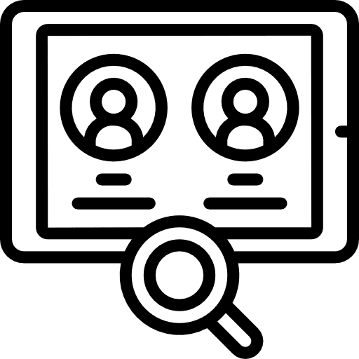 Hiring business loupe hiring icon