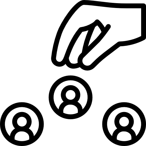 Hiring candidates miscellaneous users icon