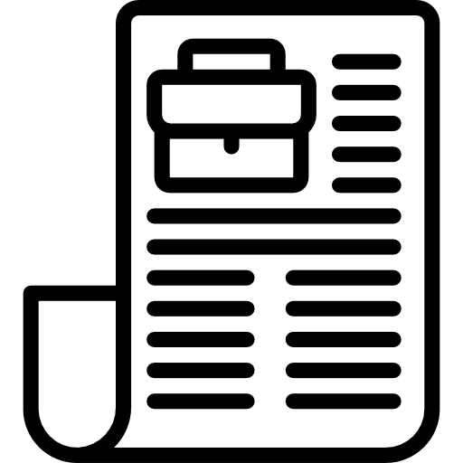 Job search business and finance job search employment icon