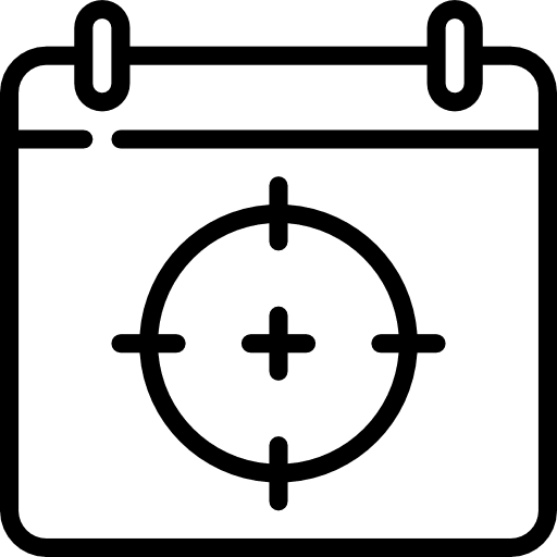Calendar goal time administration icon