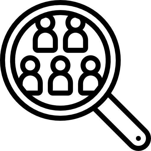 Job search zoom business and finance loupe icon